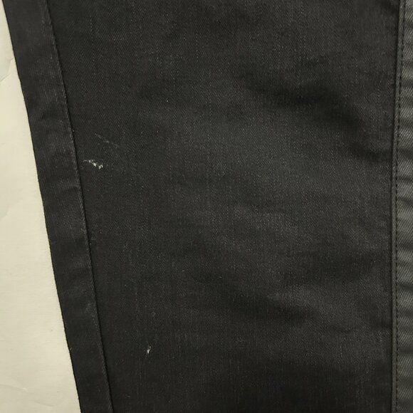 mnml Black Button Fly Jeans Men's Size 38 Straight Leg side trim stretch - Picture 7 of 14